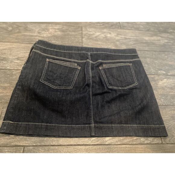 Elle Dark Wash Jean short womens skirt size 16 Mini NWOT Denim - Picture 6 of 6